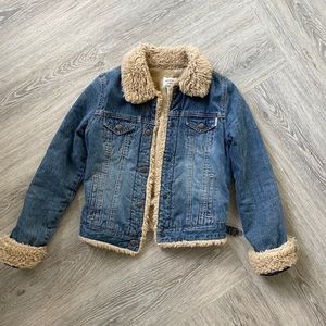 A&F Sherpa Denim Jacket